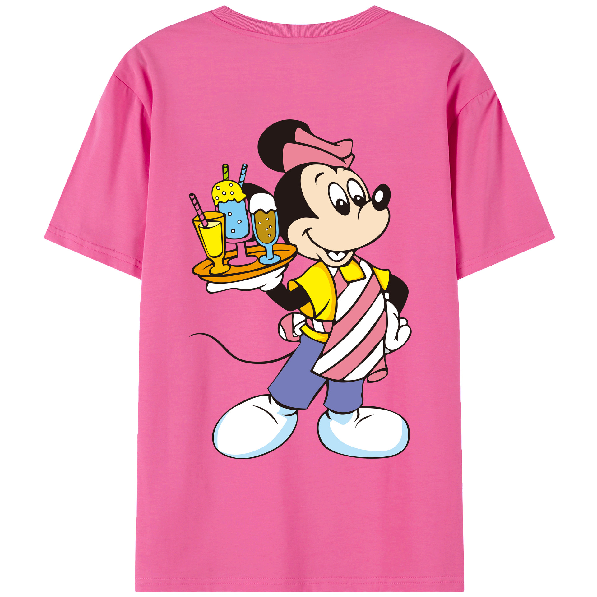 （画像用） ミッキーマウス Mickey Mouse レディース半袖Tシャツ(バックプリント)